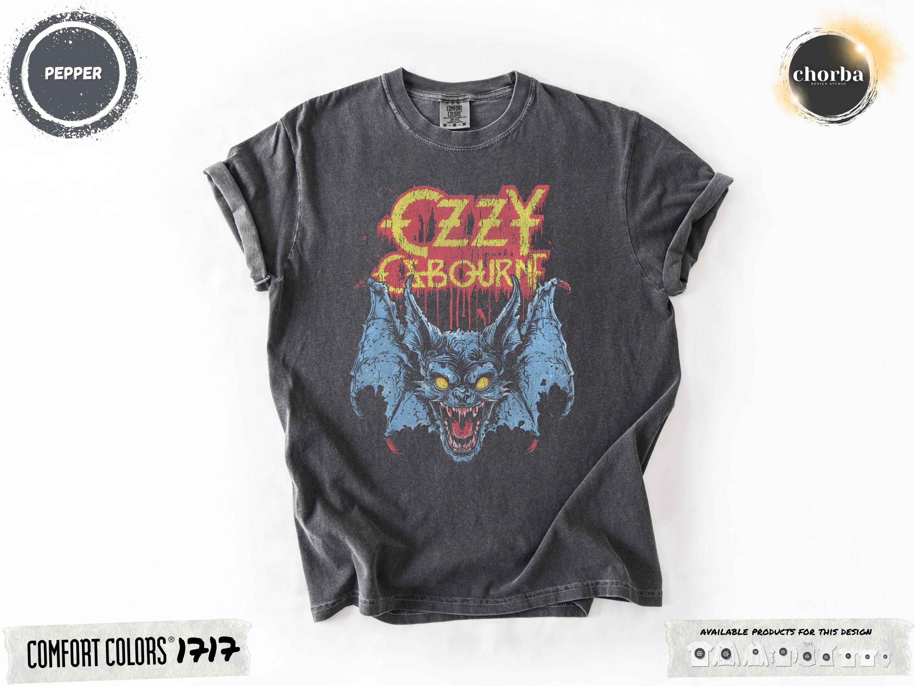 Comfort Colors Ozzy Osbourne Graphic T-Shirt Vintage Rock Tee Black Sabbath Band Tee for Metal Fans