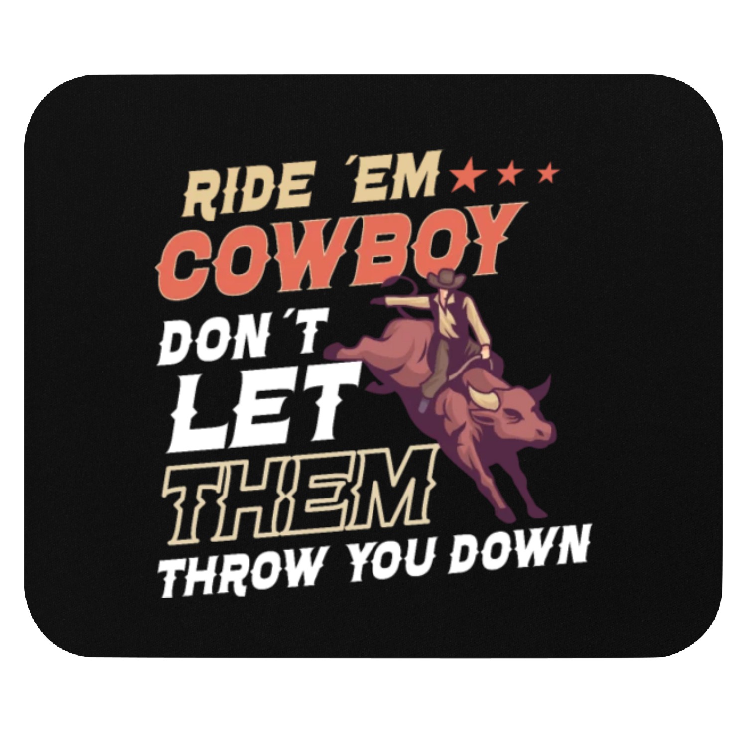 Rodeo Bull Riding Livestock Show Farmer Cattle Mouse Pads
