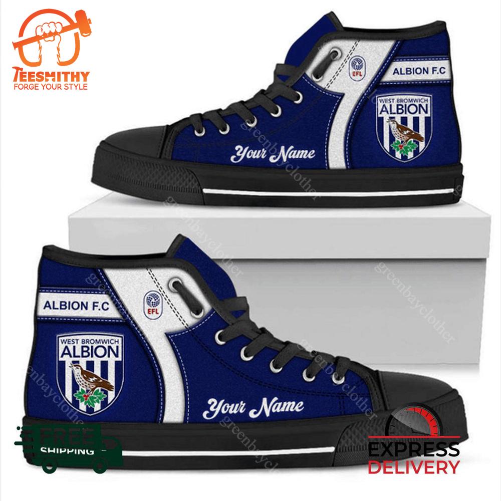 West Bromwich Albion Personalized High Top Canvas Shoes