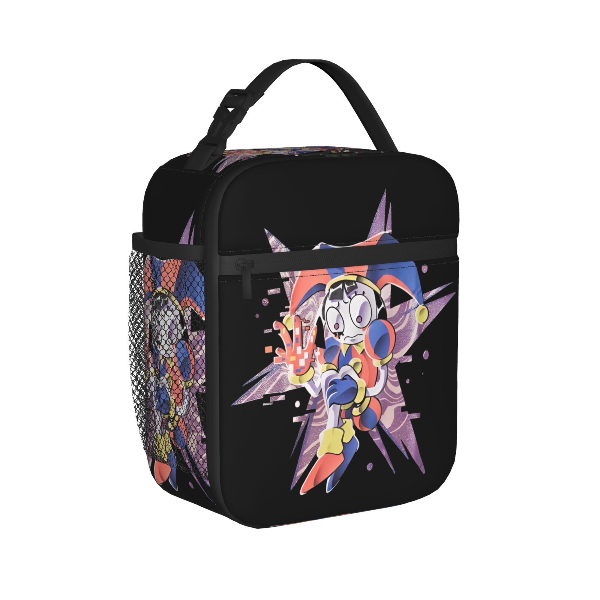Cartoon Digitals Circus Pomni Glitter Thermal Insulated Lunch Bag for Travel Portable Food Bag Cooler Thermal Food Box