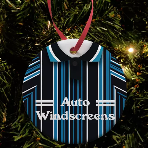 Derby Away 1993 Retro Kit Christmas Tree Decoration Bauble Ceramic
