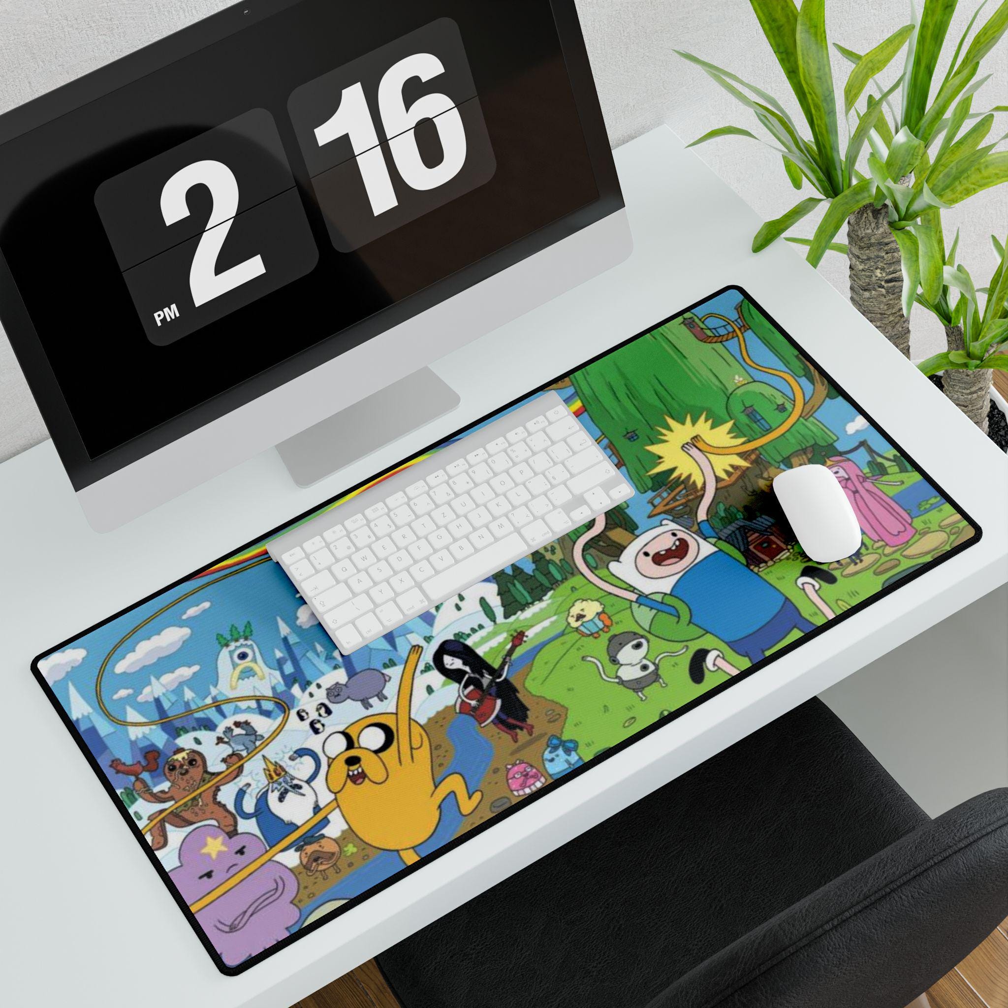 adventure time cartoon mousepad non slip deskmatt
