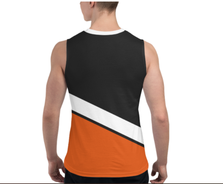Detroit Orangello All-Over Print Men's Sleeveless O-Neck Shirt