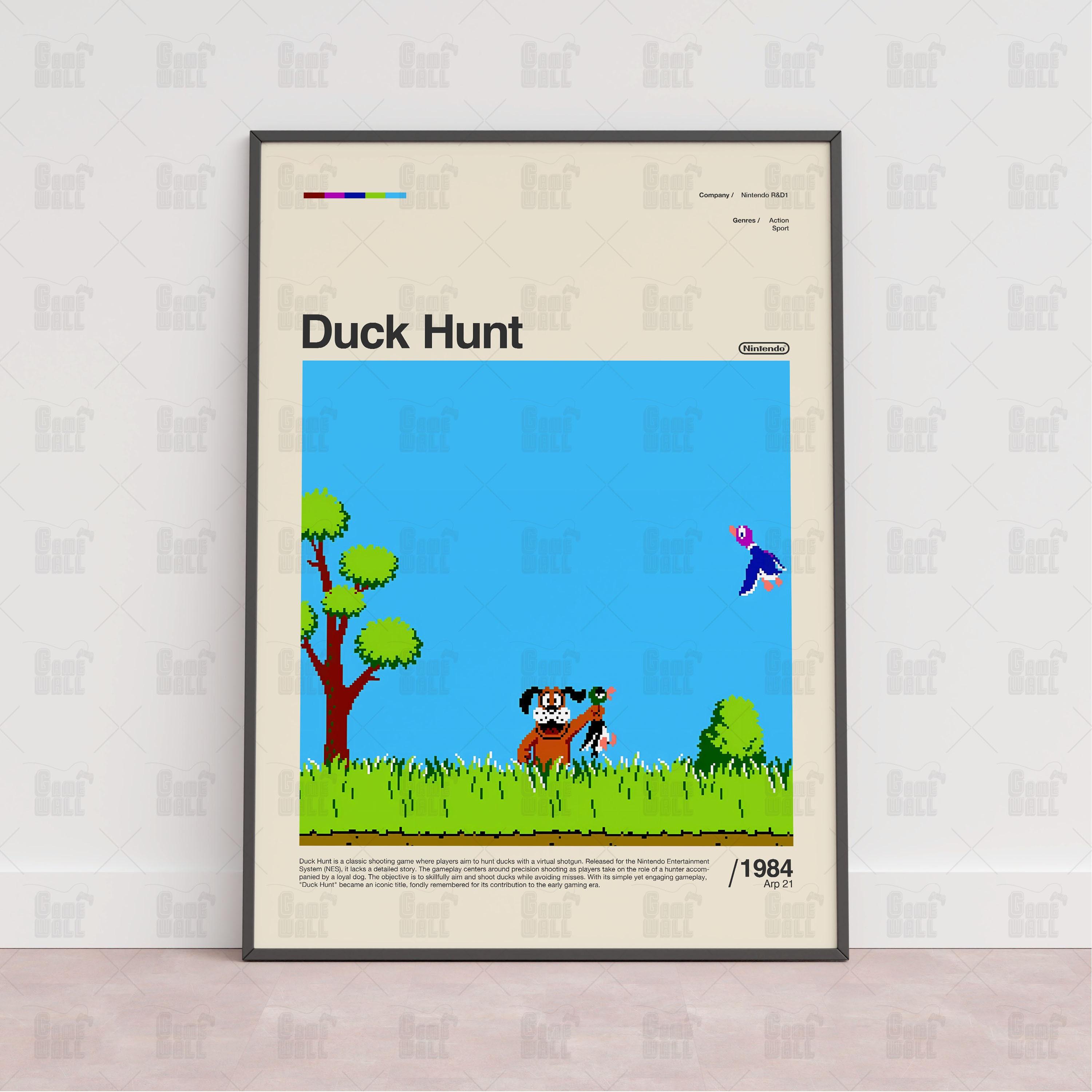 Duck Hunt Poster, Gaming Room Poster, Game Gift, Video Games Poster