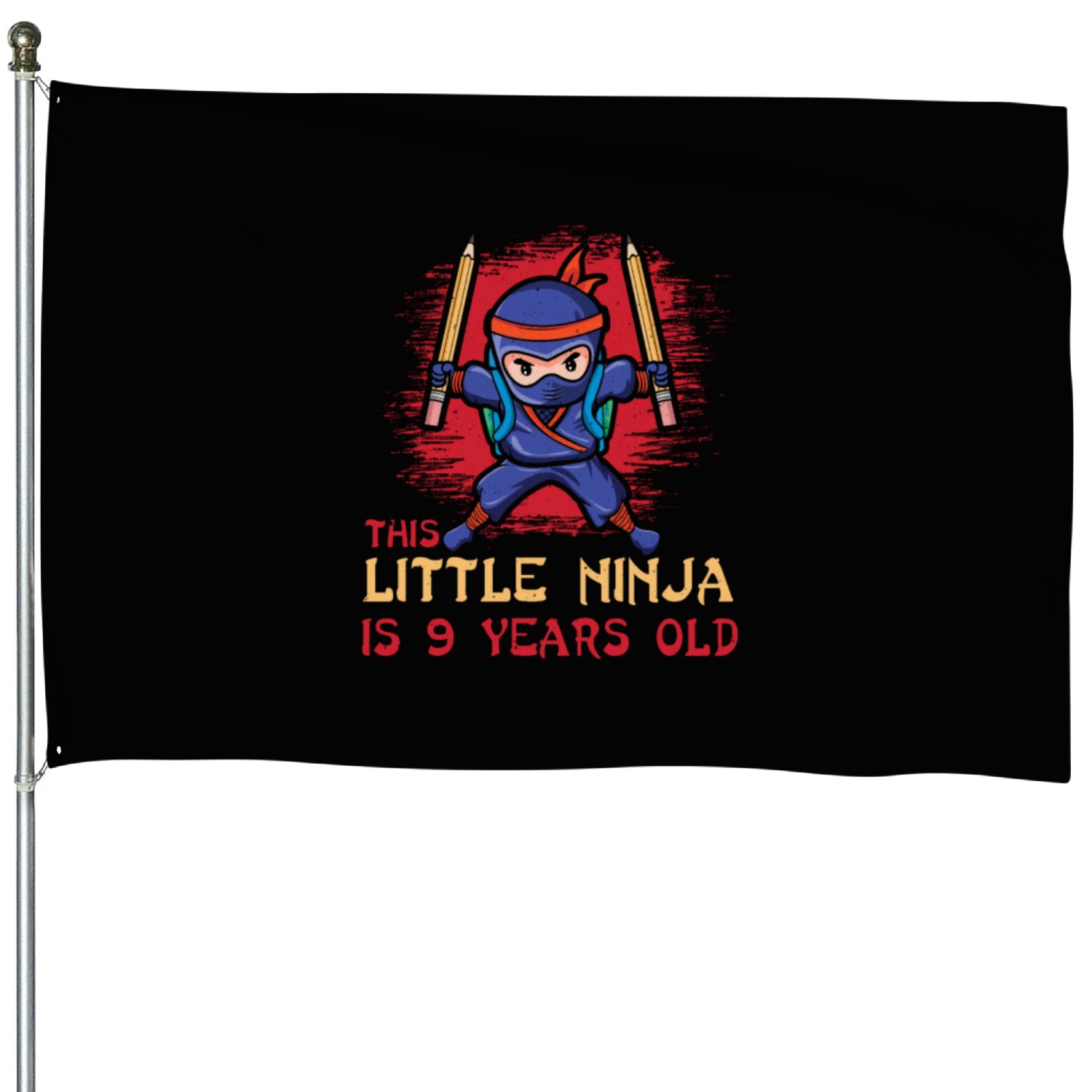 Birth Born Age 9 Years Old Japan Japanese Ninja House Flags