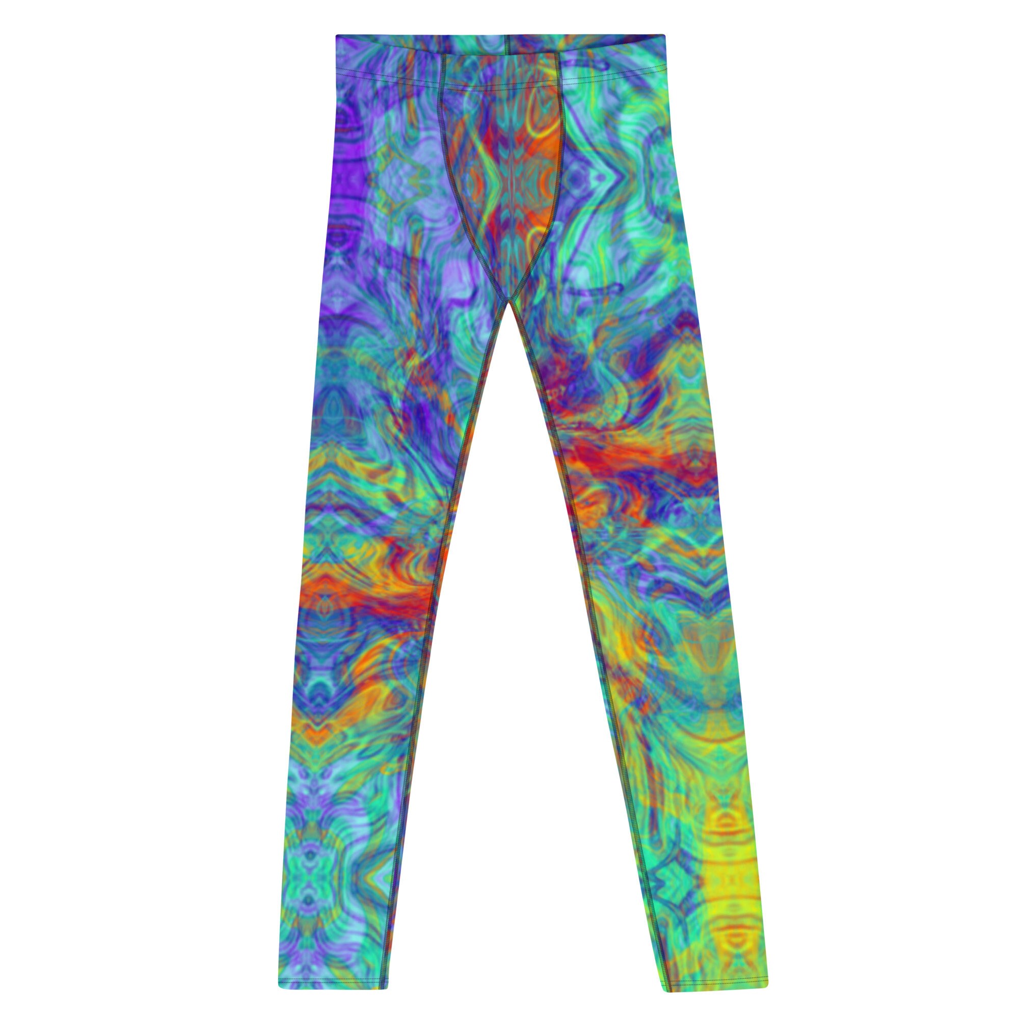 Men's Leggings, Men's Festival Tights, Gym Leggings, Wrestling Tights, Trippy Leggings