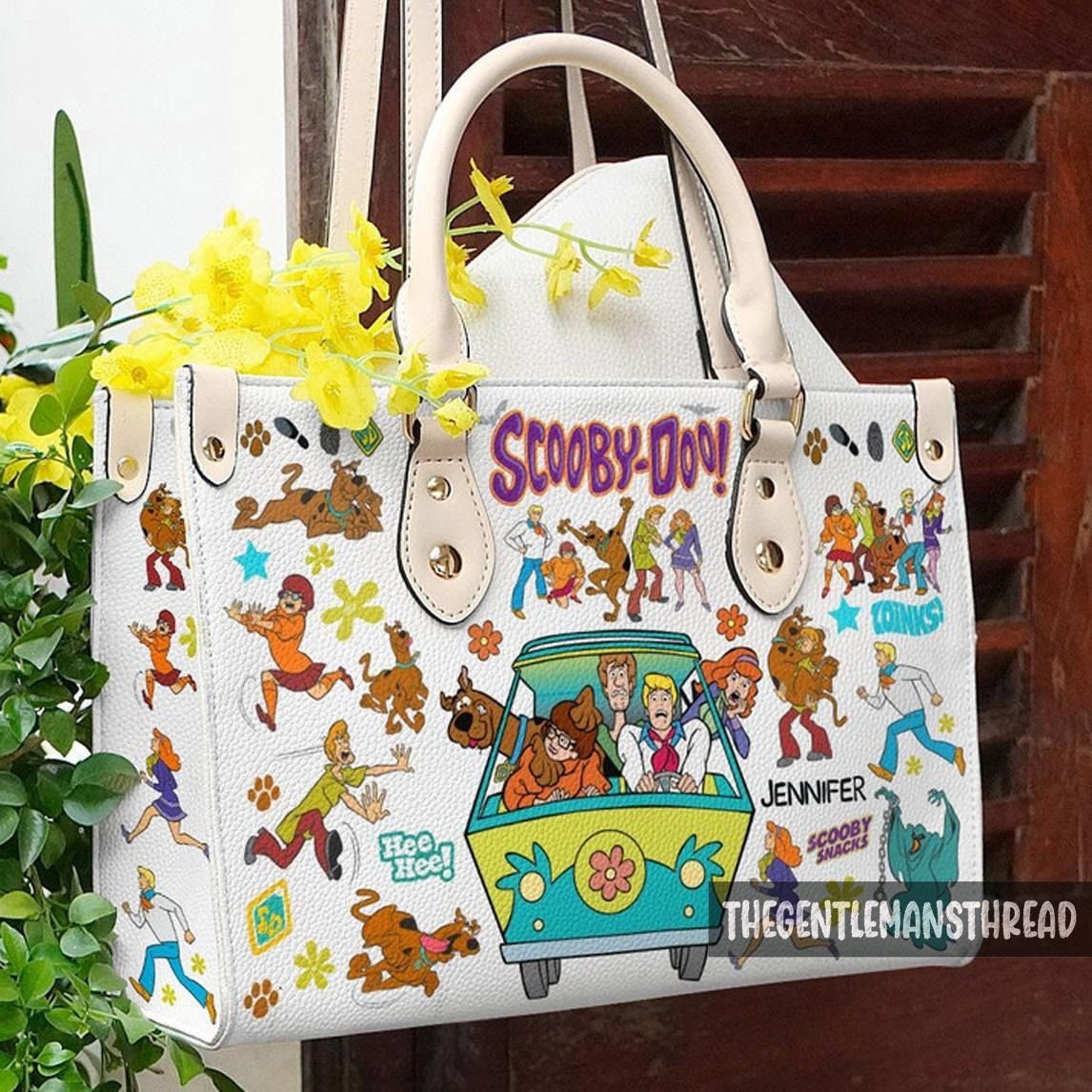 Scooby-doo Leather Handbag, Cartoon Leather Bag