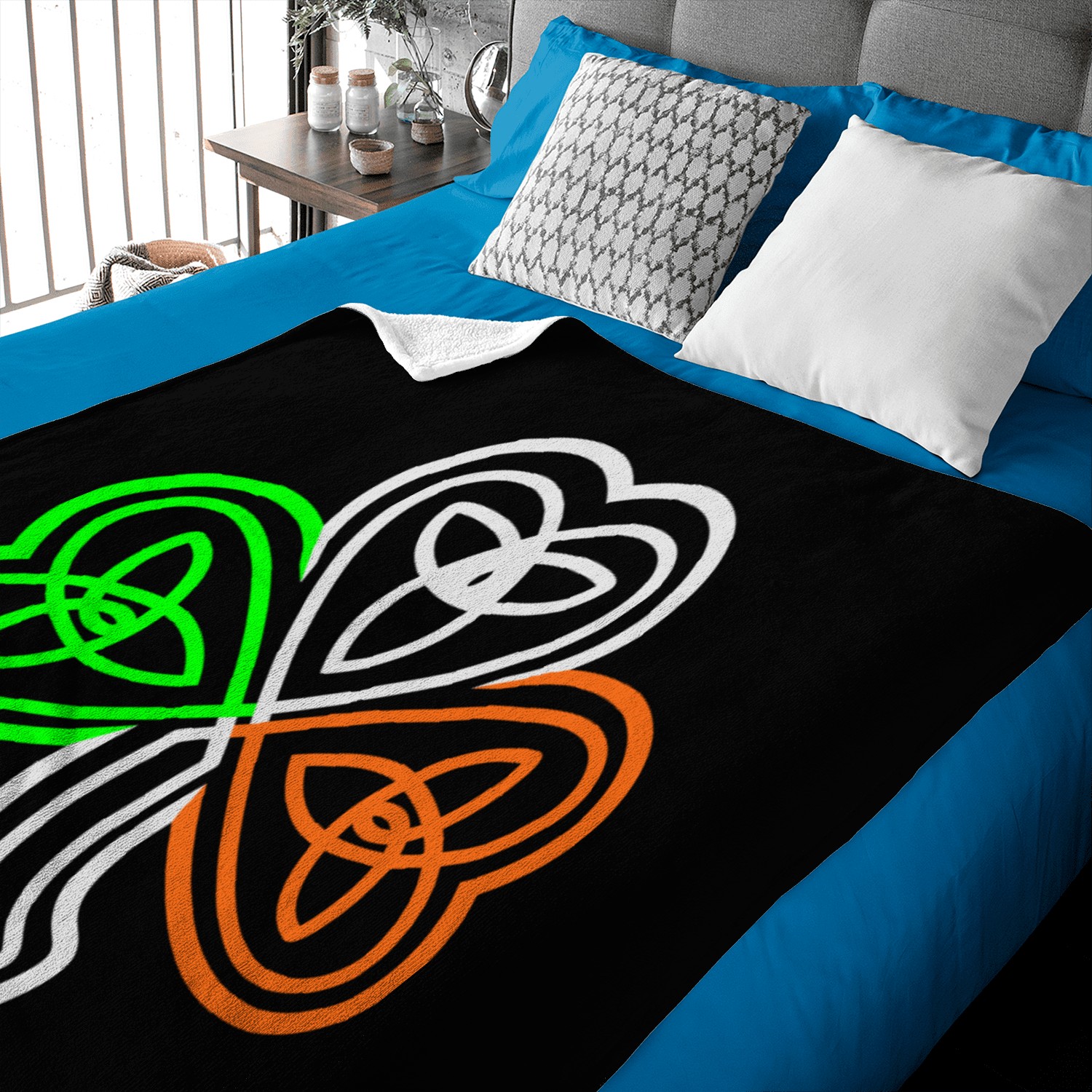 Irish Celtic Shamrock Baby Blankets