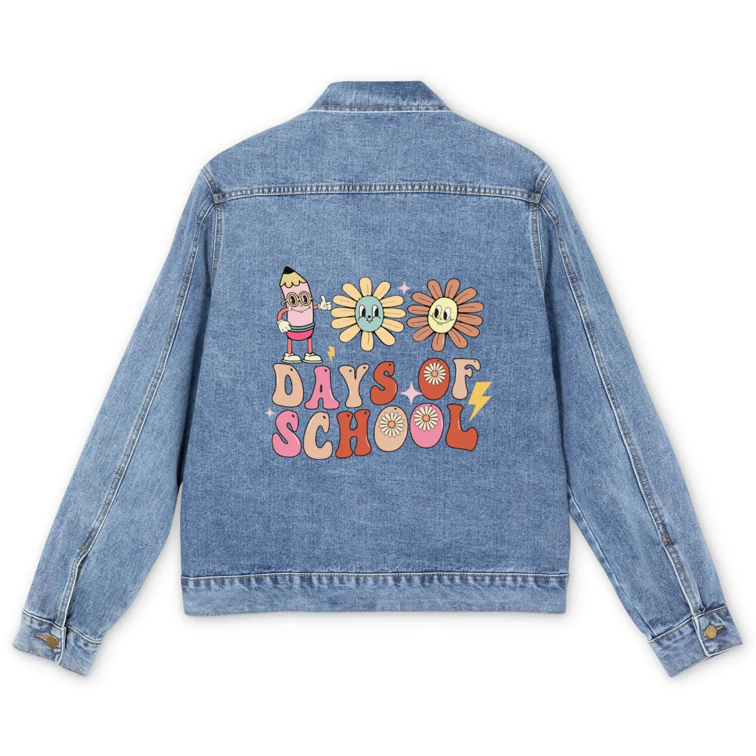 100 Days of School Men's Denim Jackets