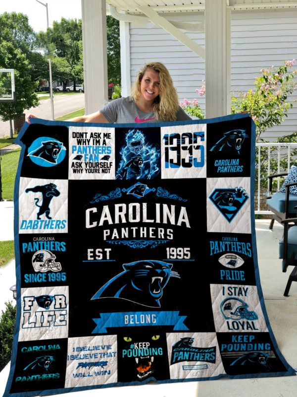 Carolina Panthers Quilt, Bedding Decor