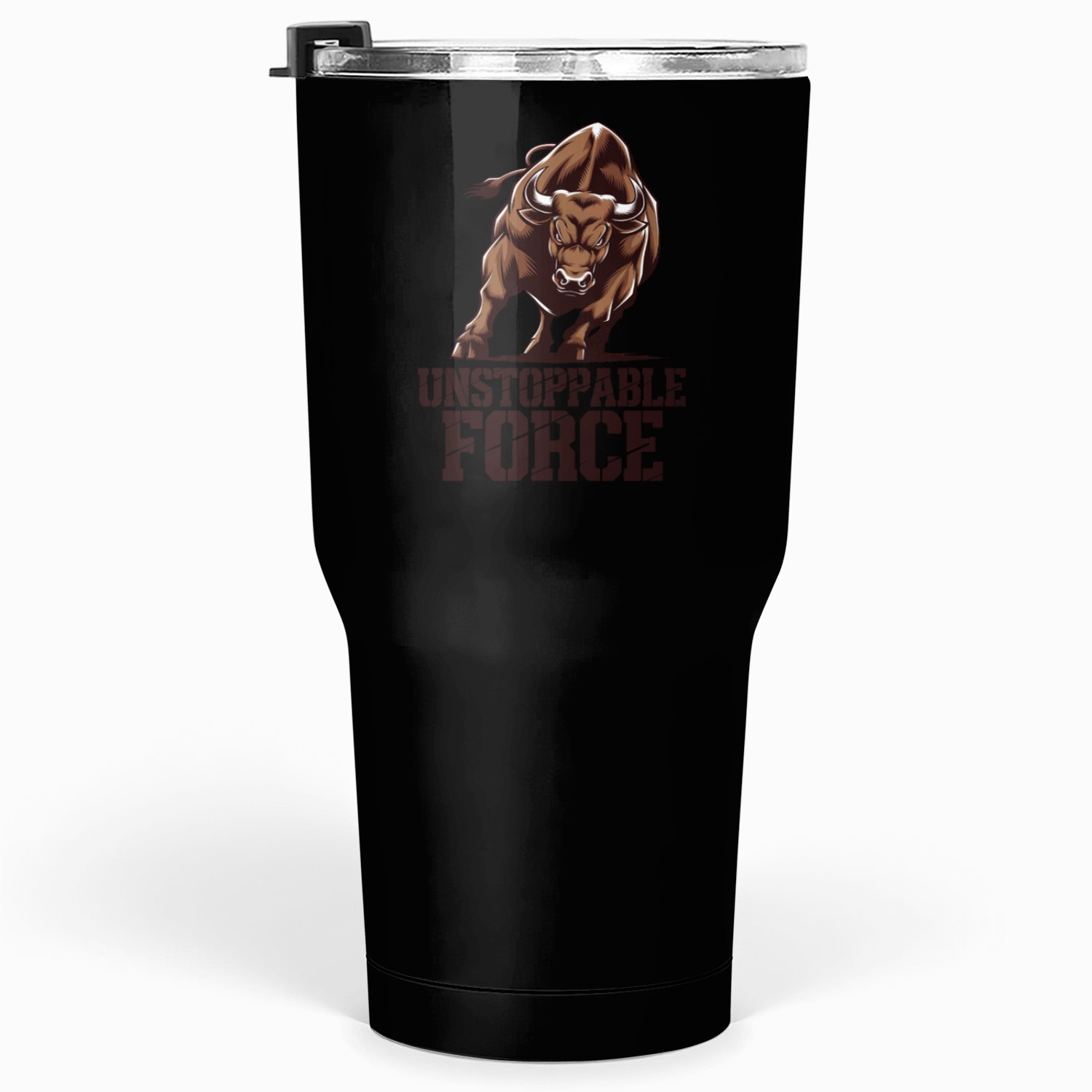 Unstoppable Bull: Raw Power in Motion Tumblers 30 Oz