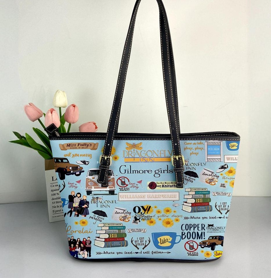 Gilmore Girls Leather Tote Bag, Gilmore Girls Woman Tote Bag, Shoulder Bag, Crossbody Bag, Top Handle Bag, Vintage Bag