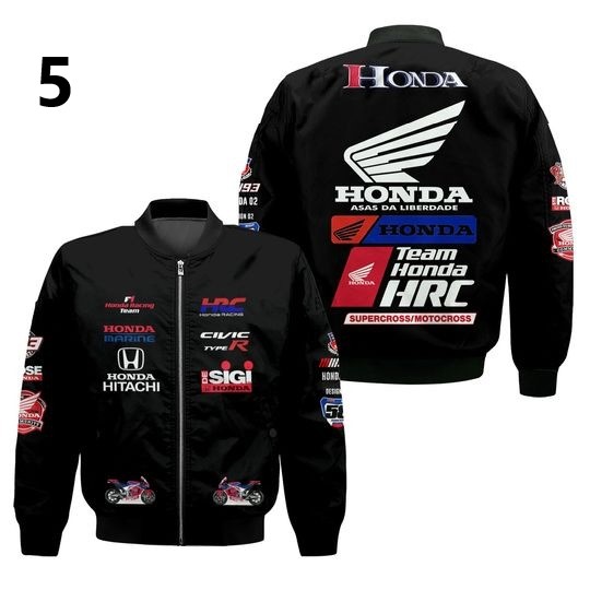 Honda Motorcycle Jackets for Men And Women Bondi Printed Hooded Baseball Sportswear Simple Fashionable New Arrivals