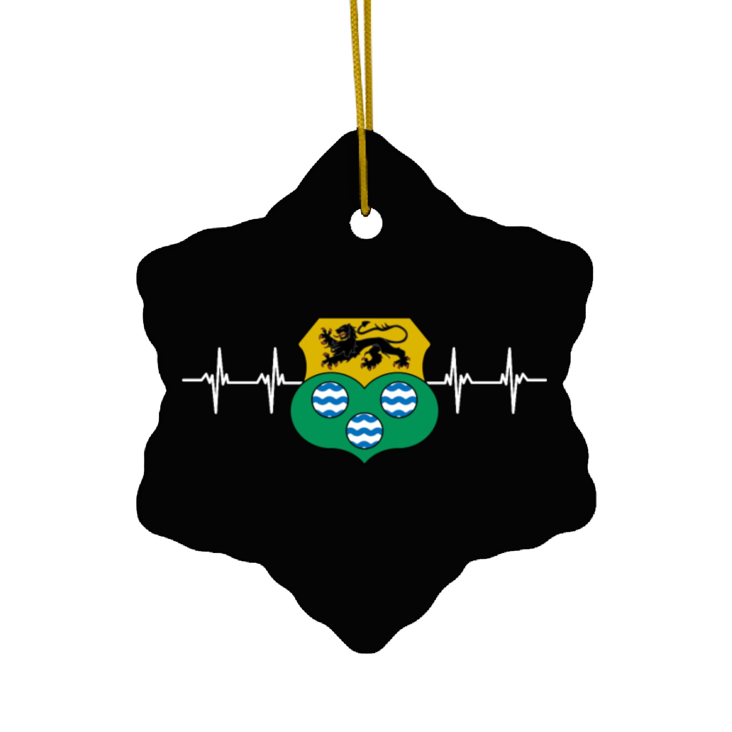 Irish Ireland Leitrim Flag Ceramic Ornaments