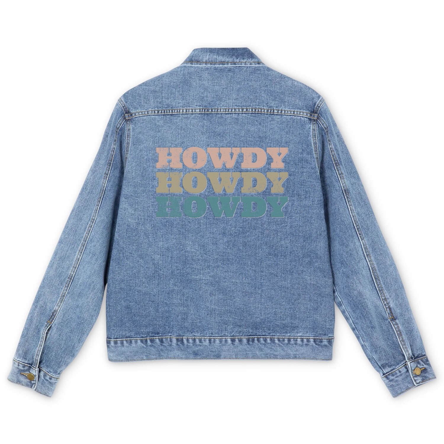 Howdy Western Cowboy Rodeo Country Southern Howdy Men's Denim Jackets