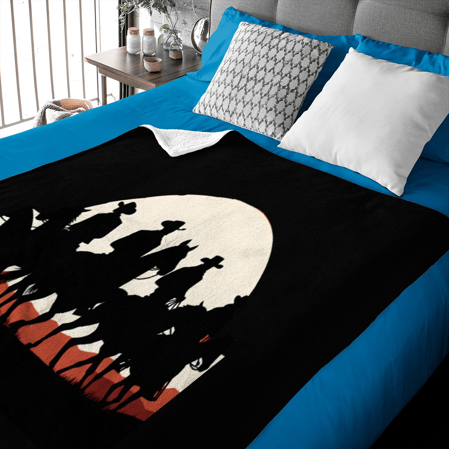 Western Sunset Cowboys Baby Blankets