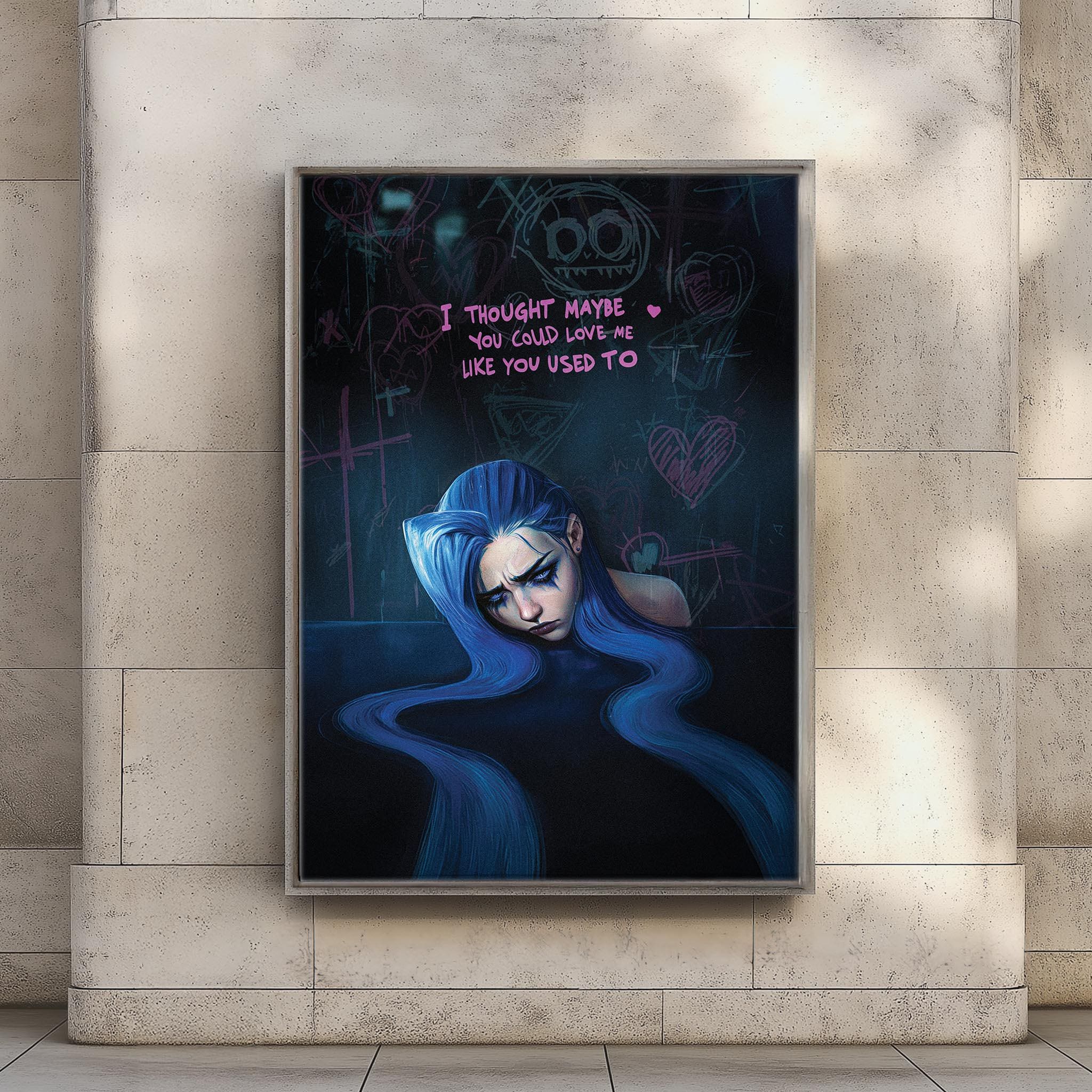 Jinx Arcane Inspired Poster, League of Legends Conceptual Art Print, Steampunk Artwork, Jinx and Vi Wall Decor