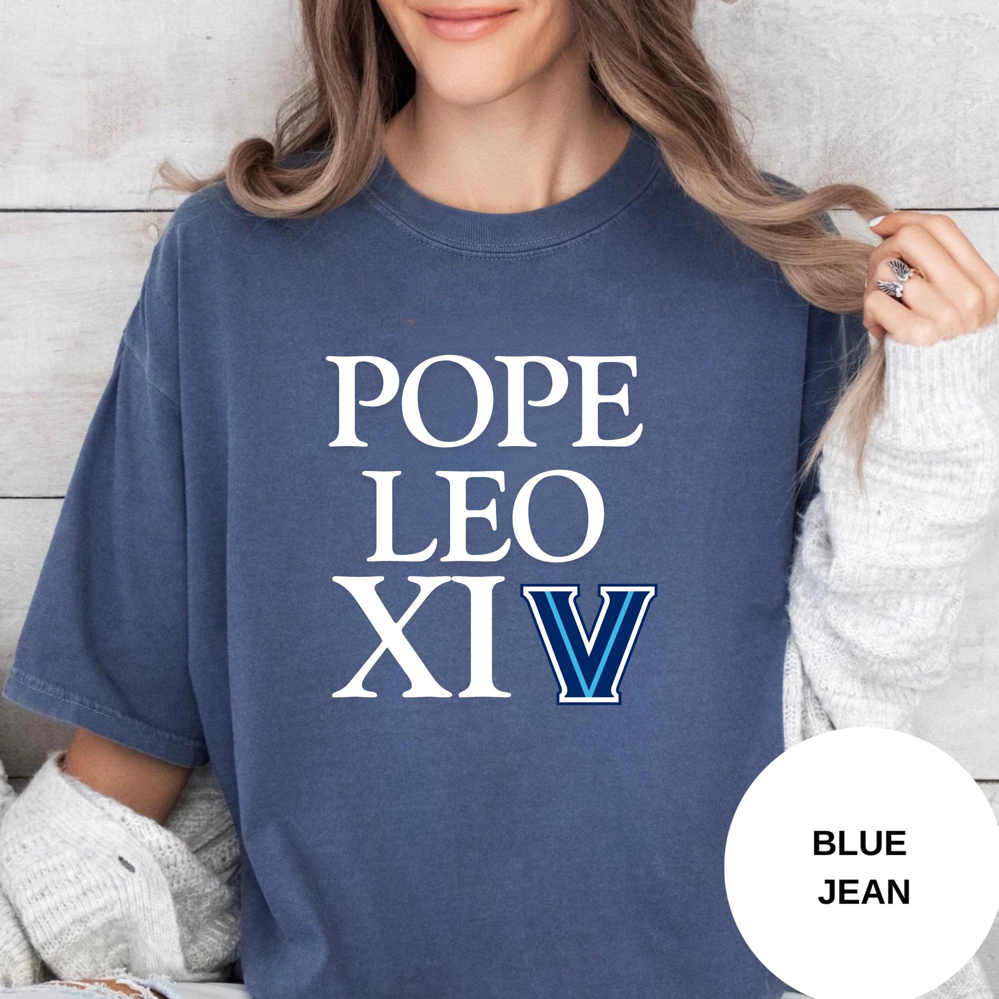 Comfort Colors Pope Leo XIV T-Shirt, Villanova Catholic Fan Gift