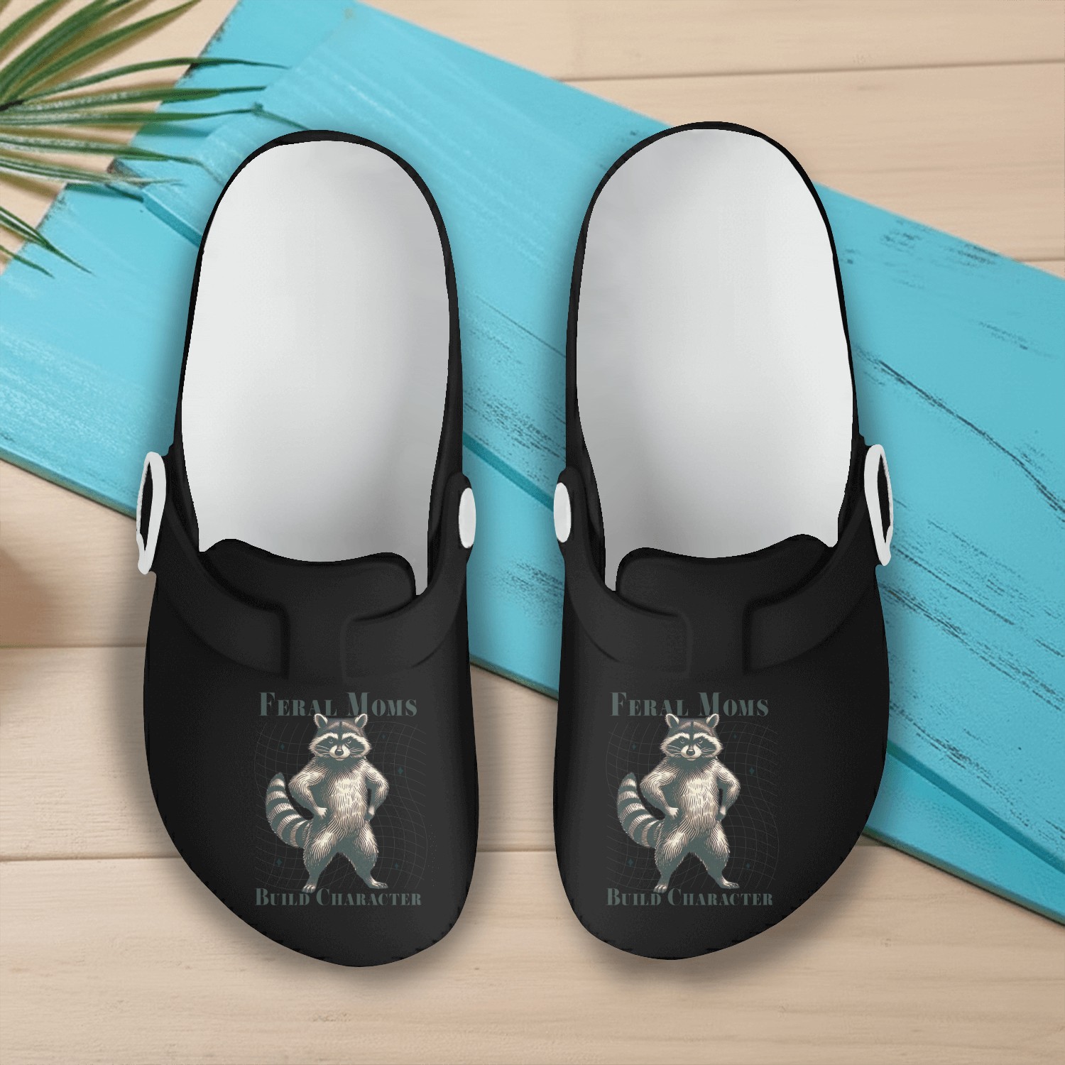 Feral Moms build character Halloween Slip On Clogs