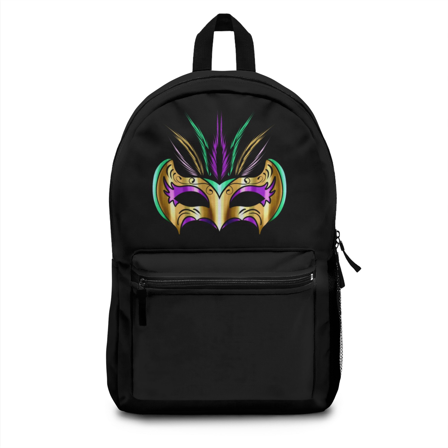 Yellow golden Mask For Mardi Gras Backpacks