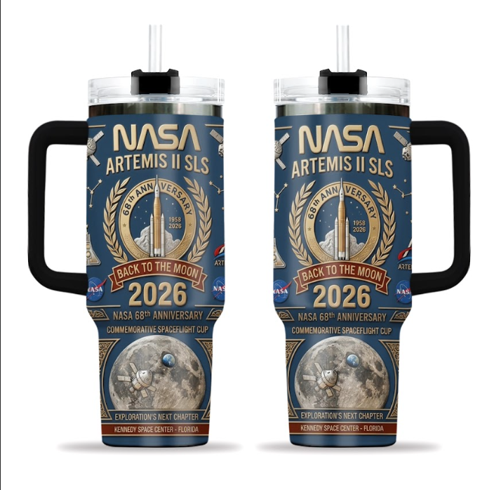 Artemis Ii Nasa Commemorative Tumbler 40 oz With Handle