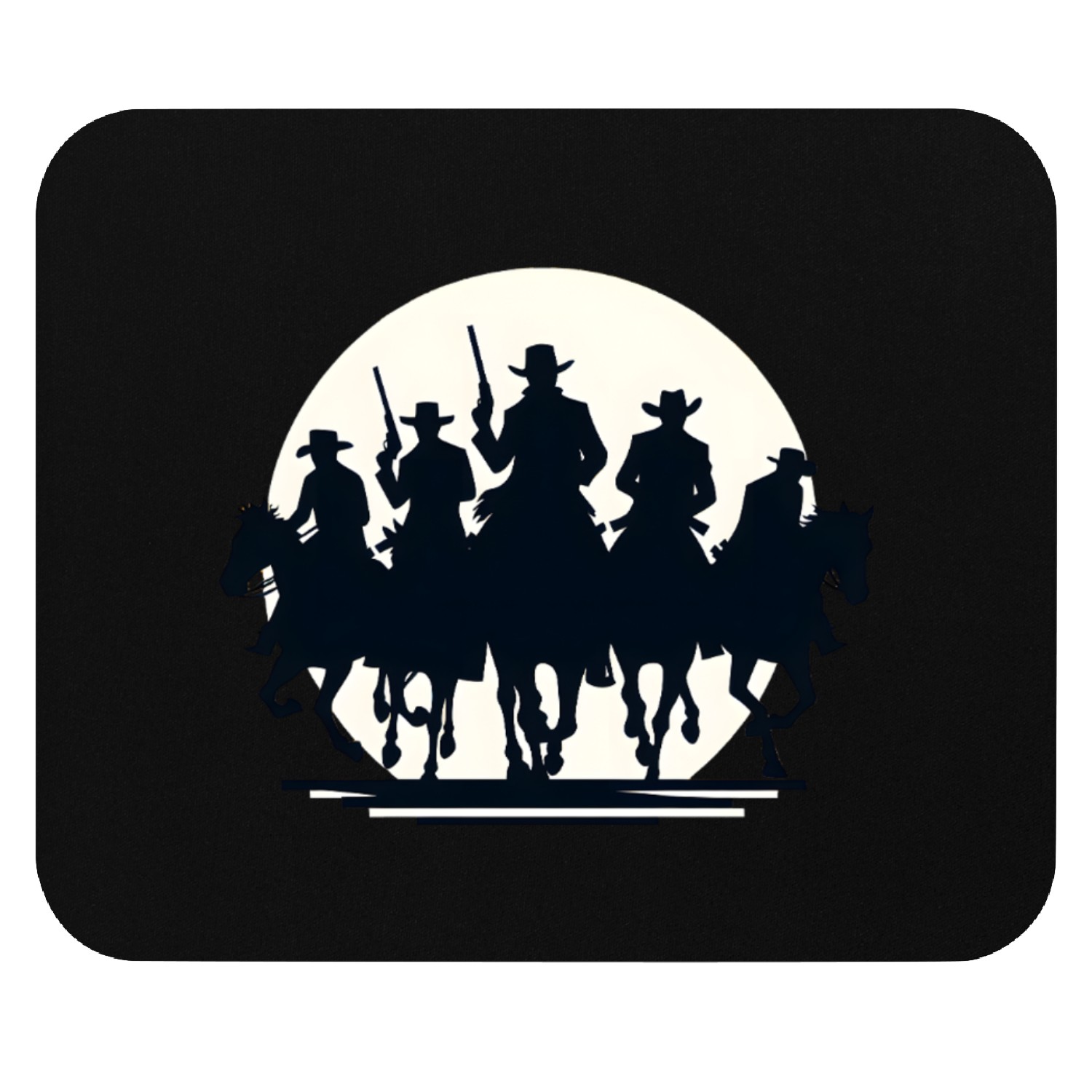 Western Sunset Horseback Ride Mouse Pads