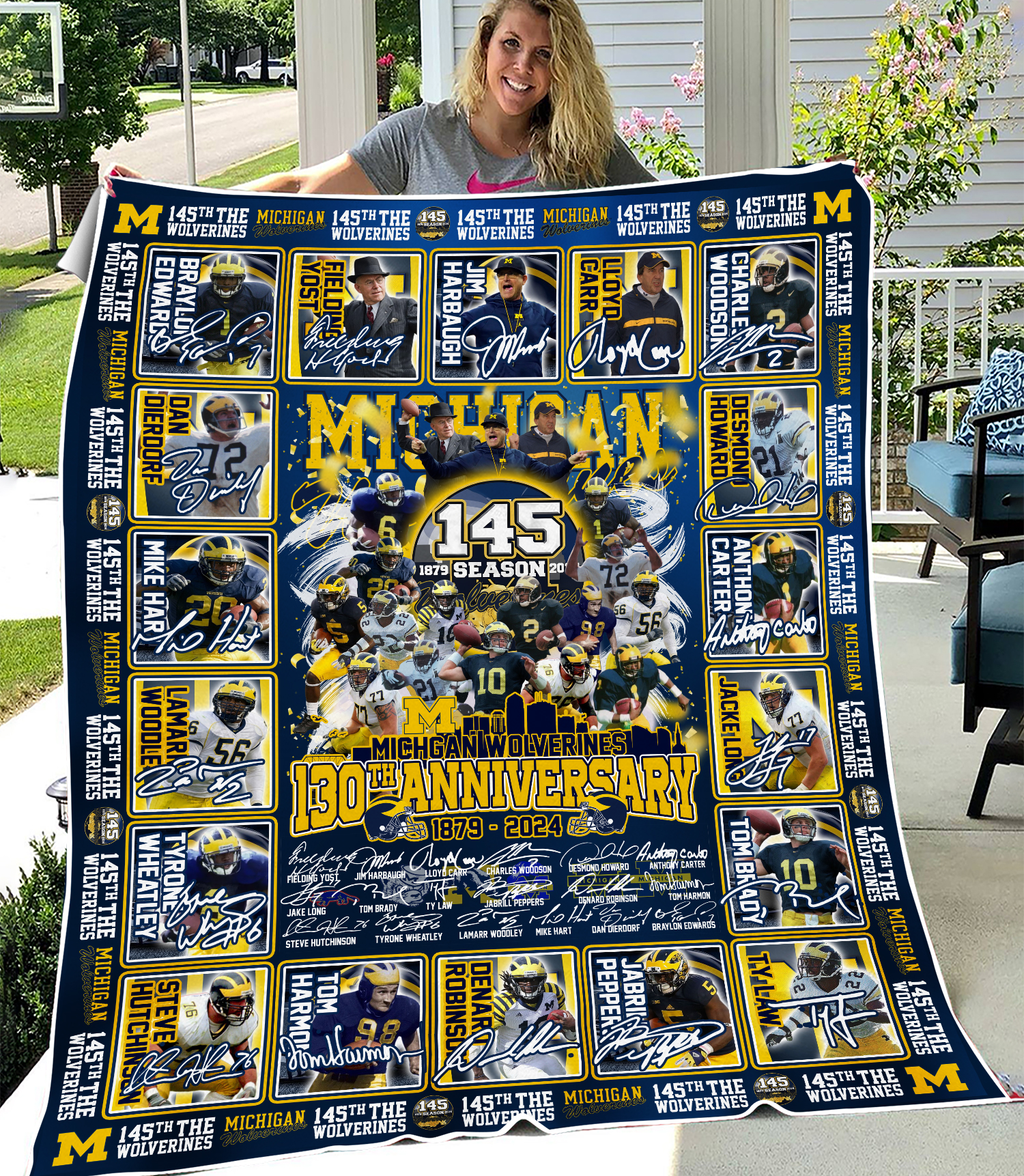 Michigan Wolverines 145 Seasons 1879-2024 Fleece Blanket