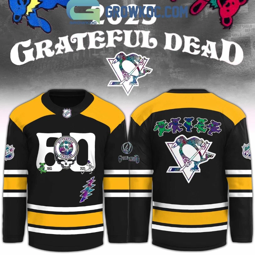 Pittsburgh Penguin X Grateful Dad 60 Years Hockey Jersey