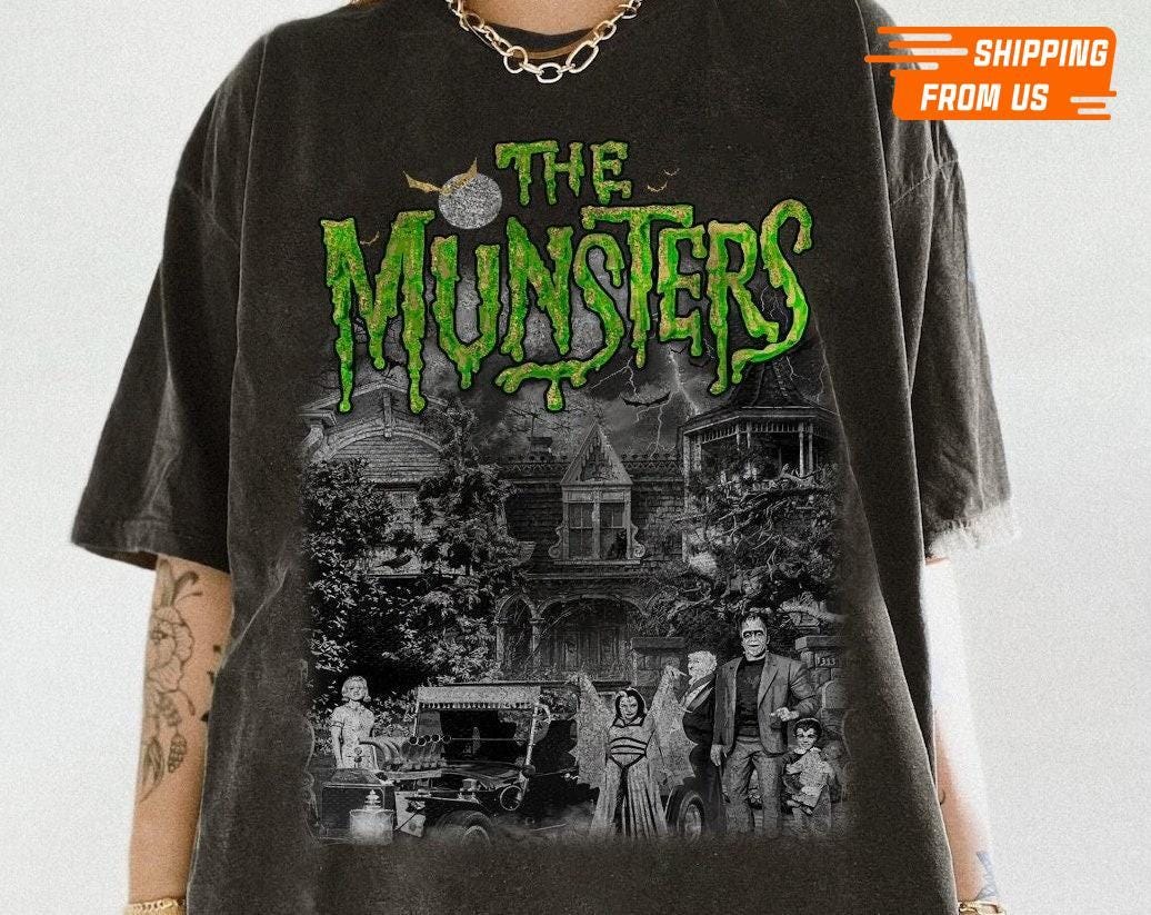 The Munster Halloween Shirt, The Munster Horror Movie , Munster Halloween T-Shirt, 80s Tv Series Halloween Gift, Gift For Her