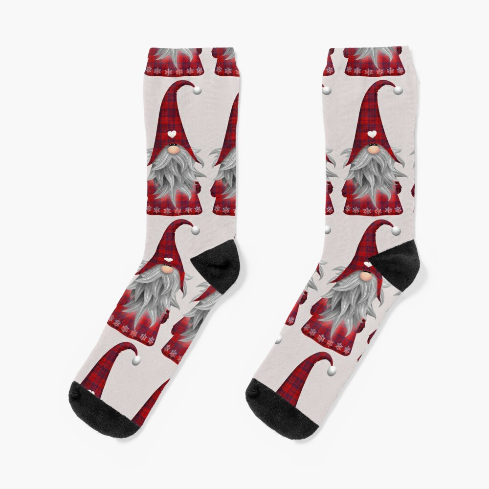 Festive Cute Gnome Socks