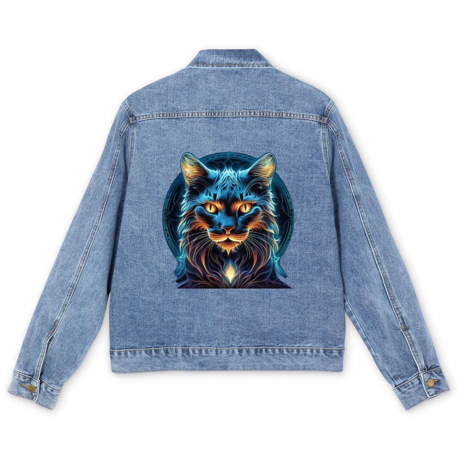 Mystic Stellar Kitty Men's Denim Jackets