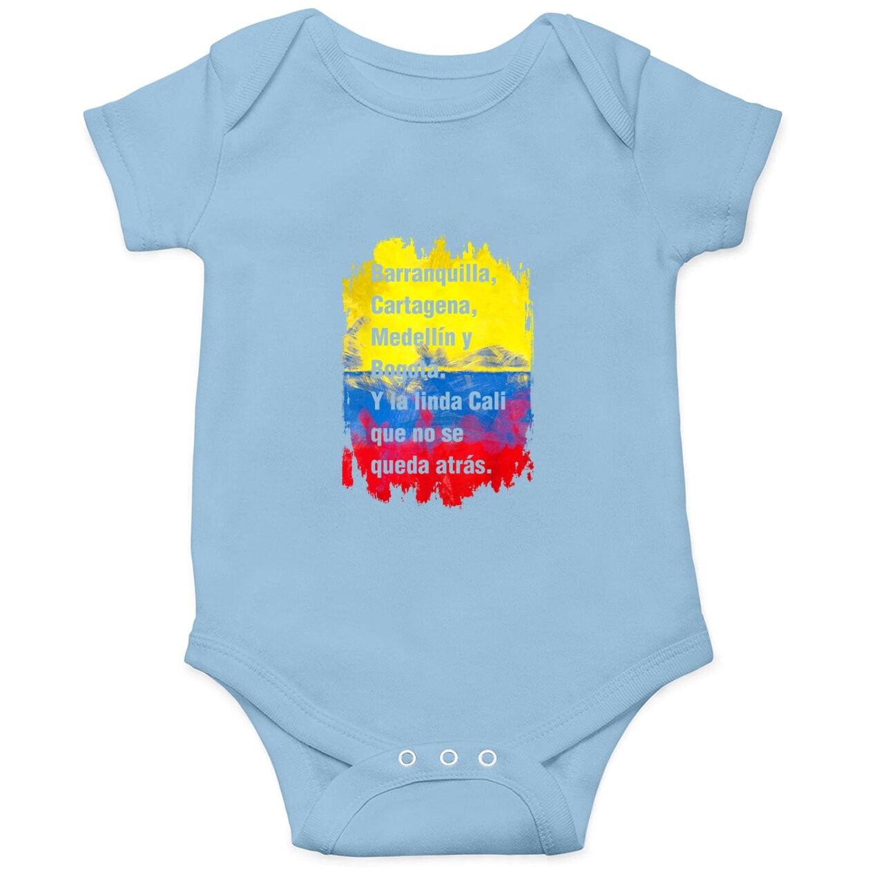 Barranquilla Cartagena Medellin Y Bogota Cali Colombian Flag Baby Bodysuit