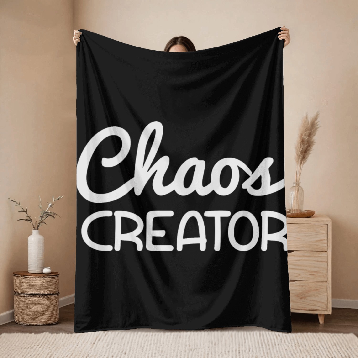 chaos creator Throw Blankets