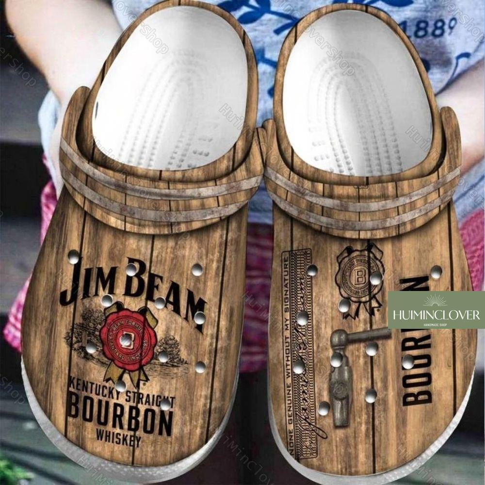 Jim Beam Whiskey Clogs, Jim Beam Shoes, Jim Beam Slippers, Jim Beam Summer Shoes, Whiskey Lovers Gift, Jim Beam Fan Gift