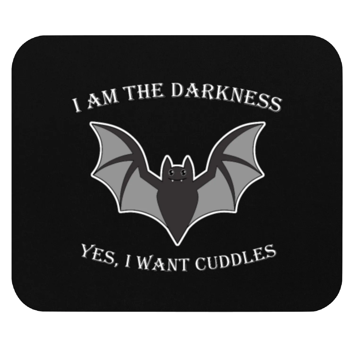 I Am The Darkness Cute Bat Halloween Mouse Pads