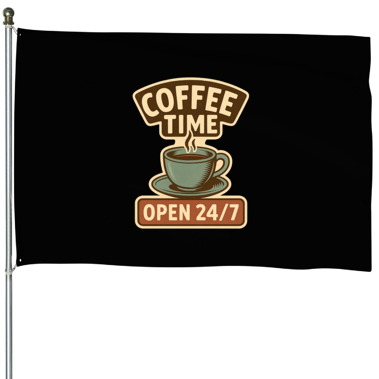 Coffee Time All Day Design House Flags