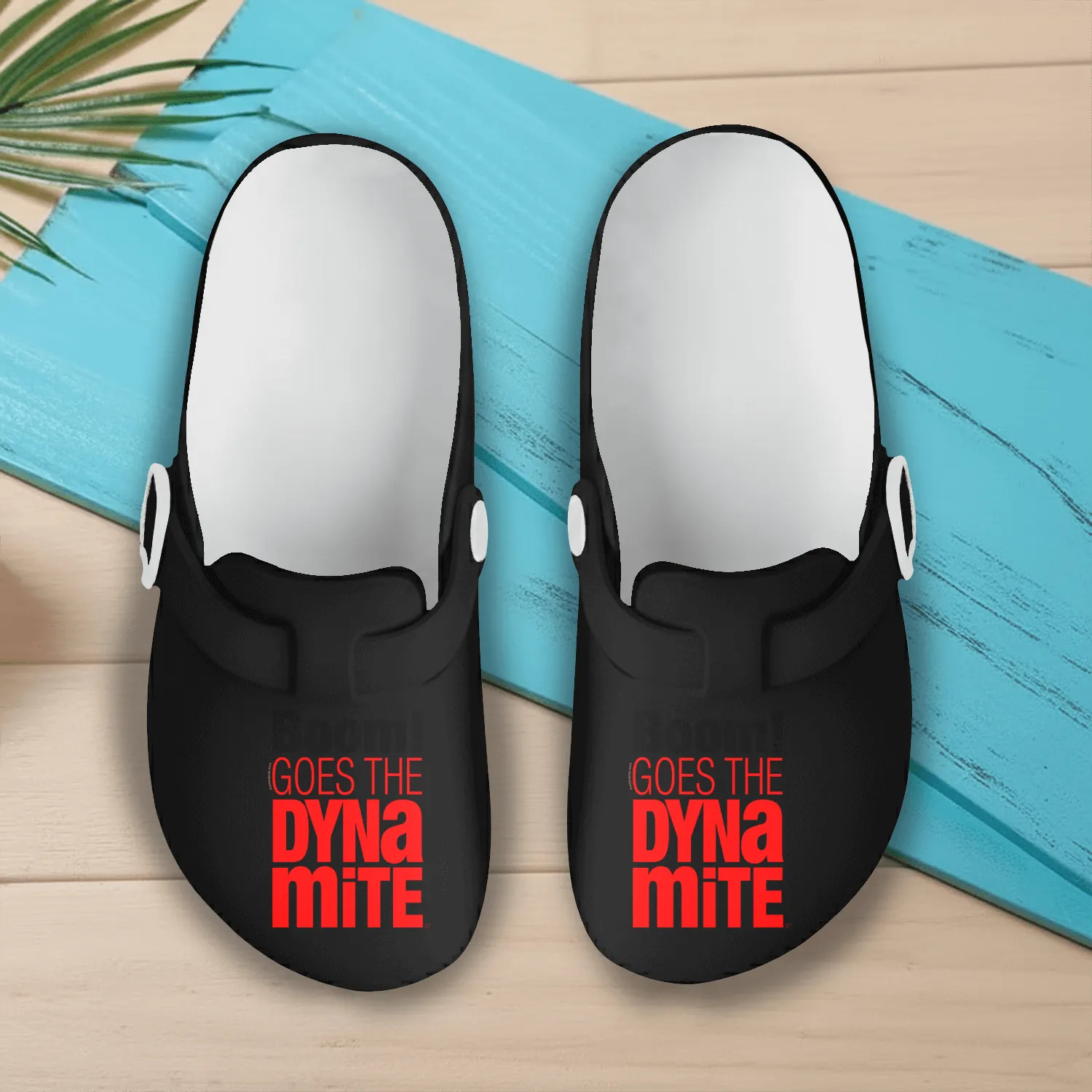 Boom! Goes the dynamite Slip On Clogs